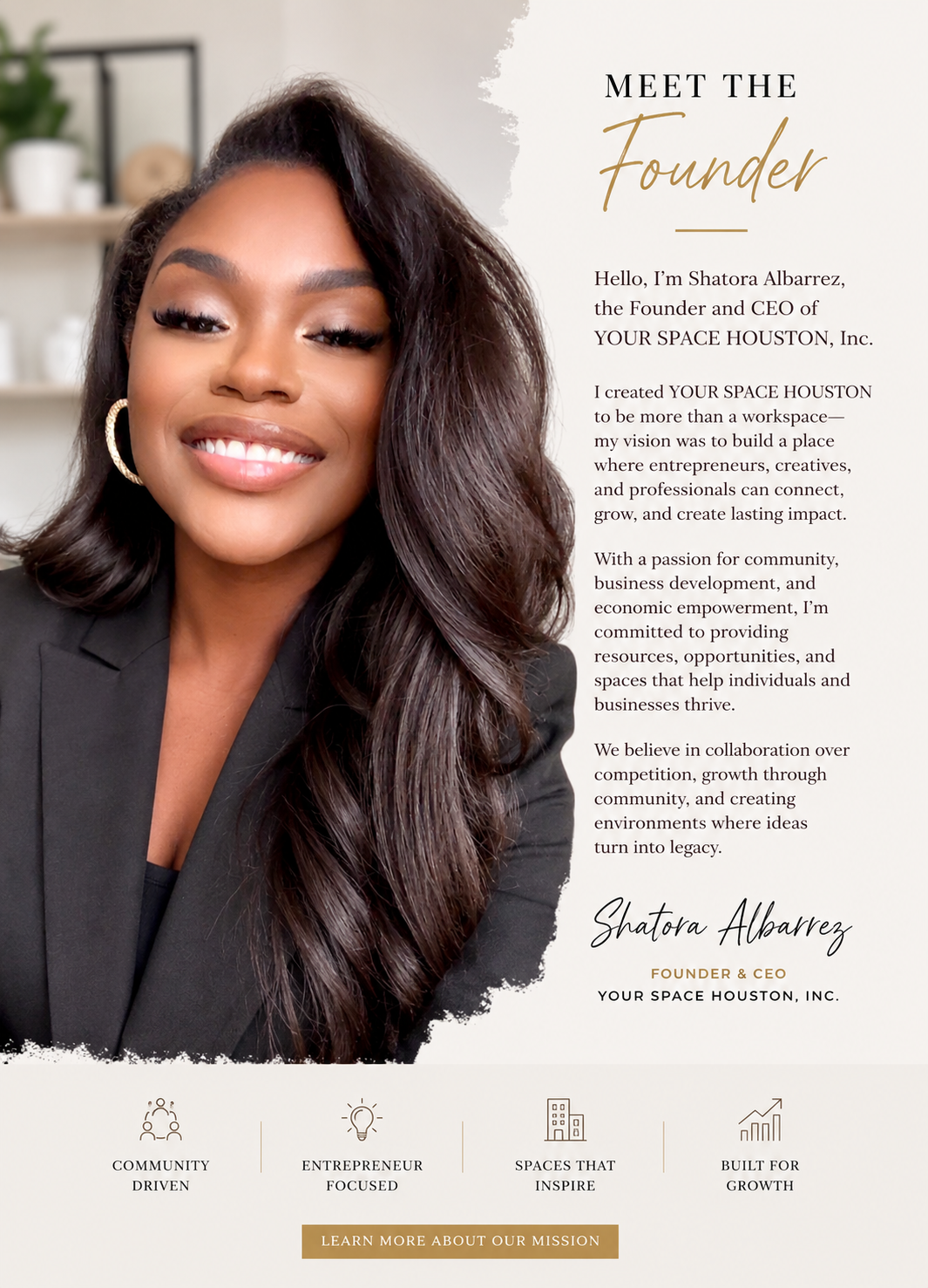 Shatora Albarrez — Founder & CEO, Your Space Houston